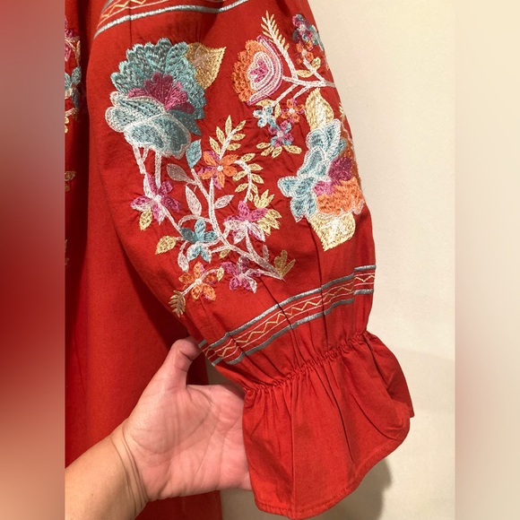 Free People Fleur Du Jour Mini Dress, Size L, Red - Picture 8 of 15